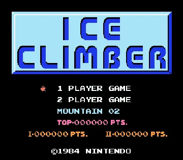 Ice Climber (Japan) (En) screen shot title